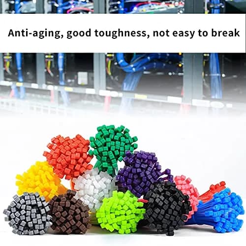 HexinYigjly 2400 Pcs 4 Inch Multicolor Nylon Zip Ties | UV & Heat Resistant for Home, Office, Garden thumbnail 6