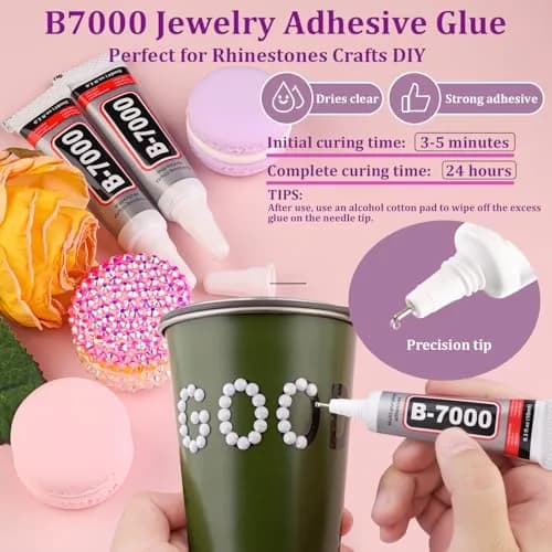 TINKRSTUFF White 25000pcs Resin Rhinestones Mixed Sizes (2-6mm) | Crafting & Nail Art Gems with Glue thumbnail 5