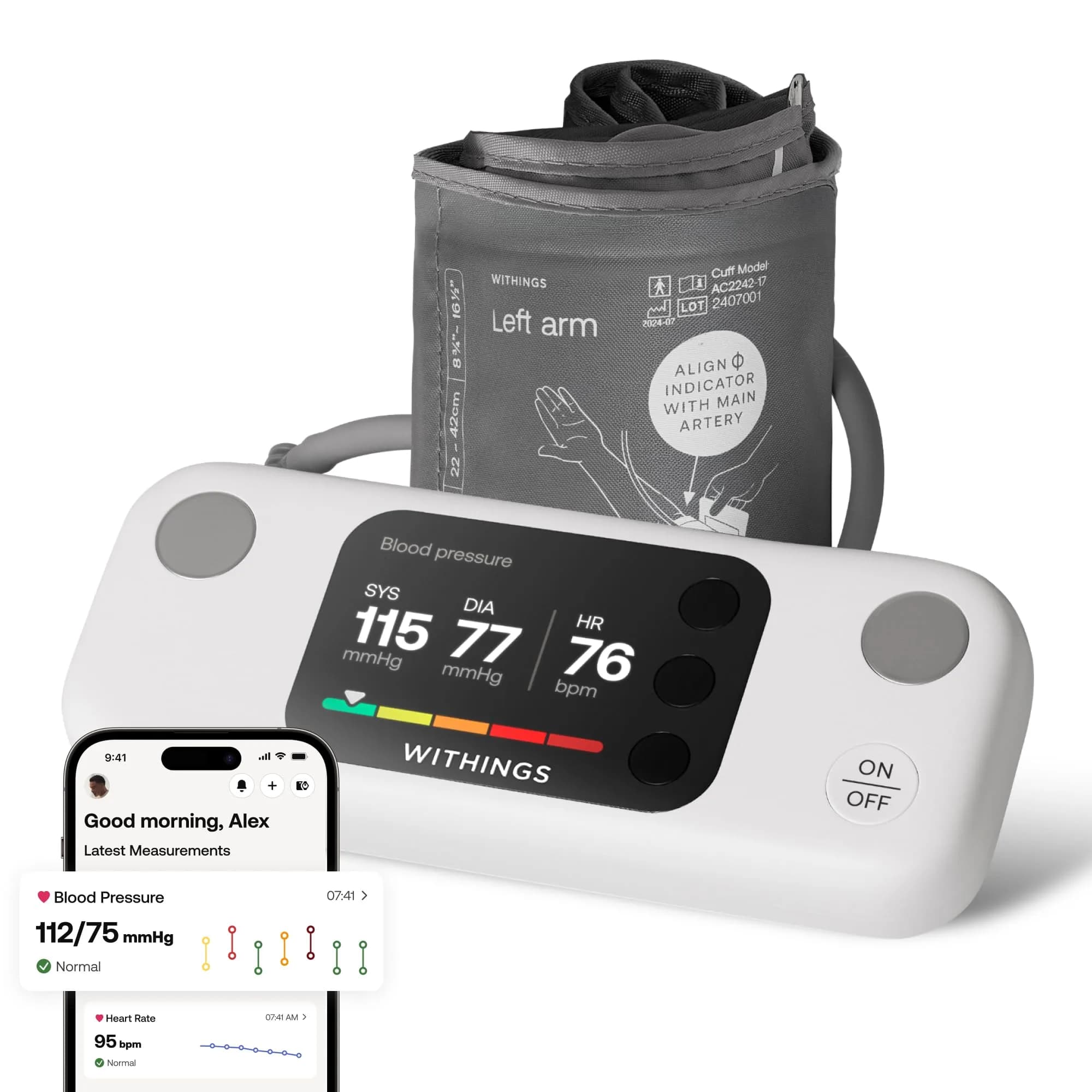 Withings BPM Vision Automatic Arm Blood Pressure Monitor | FDA-Cleared, WiFi & Bluetooth - main product image