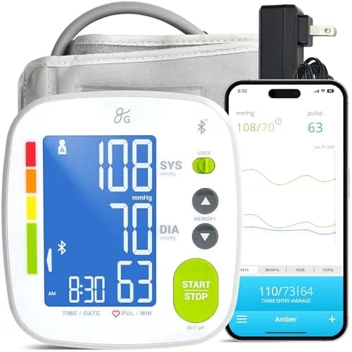 Greater Goods Bluetooth Blood Pressure Monitor with Extra-Large Cuff (40-52 cm / 15.7"-20.5") | Automatic Digital Upper Arm BP Monitor for Large Arms thumbnail 1