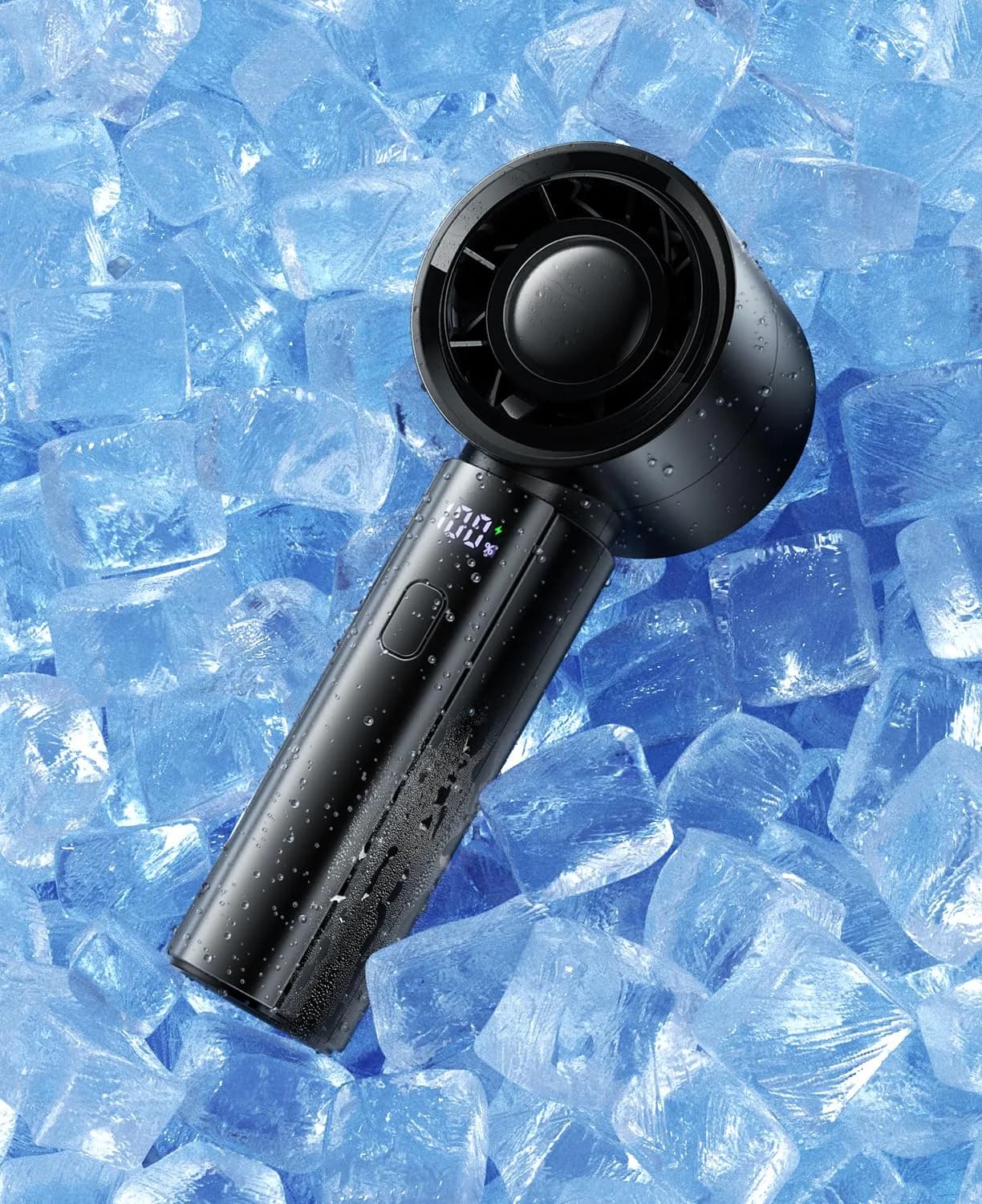 coldSky Portable Handheld Turbo Fan, 4000mAh Rechargeable, 5 Speeds, Digital Display, Small Cooling Fan for Women Outdoor Travel - main product image
