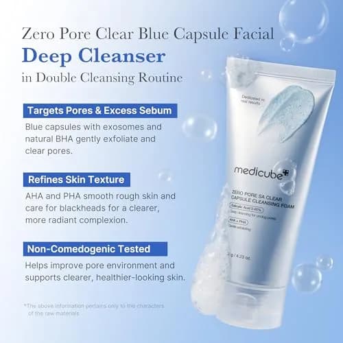 Medicube Zero Pore SA Clear Capsule Cleansing Foam 125ml (4.23 Fl Oz) | Deep Pore Cleansing for Blackheads & Pores thumbnail 2