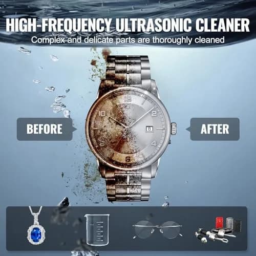 VEVOR 6L Ultrasonic Cleaner 27.2 L (6 L) | Industrial Ultrasound Cleaner with Heater & Timer thumbnail 6