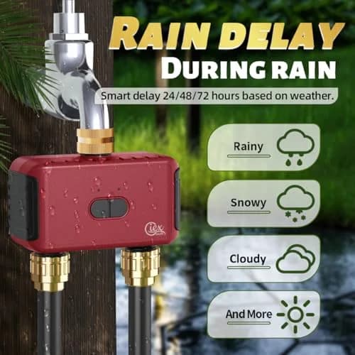 GIEXSMART GX-03ZG Zigbee 2-Zone Sprinkler Timer 5.52x2.36x4.72 inches | Smart Irrigation Controller for Gardens thumbnail 4