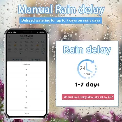 GIEXSMART GX-03ZG Zigbee 2-Zone Sprinkler Timer 5.52x2.36x4.72 inches | Smart Irrigation Controller for Gardens thumbnail 6
