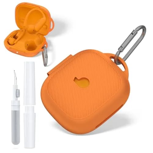 Nimuw Soft Silicone Case Cover for Beats Powerbeats Pro 2 | Orange, Shockproof & Water-Resistant thumbnail 1