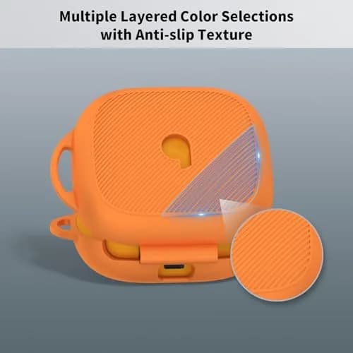 Nimuw Soft Silicone Case Cover for Beats Powerbeats Pro 2 | Orange, Shockproof & Water-Resistant thumbnail 6