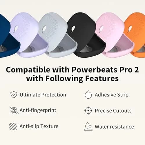 Nimuw Soft Silicone Case Cover for Beats Powerbeats Pro 2 | Orange, Shockproof & Water-Resistant thumbnail 2
