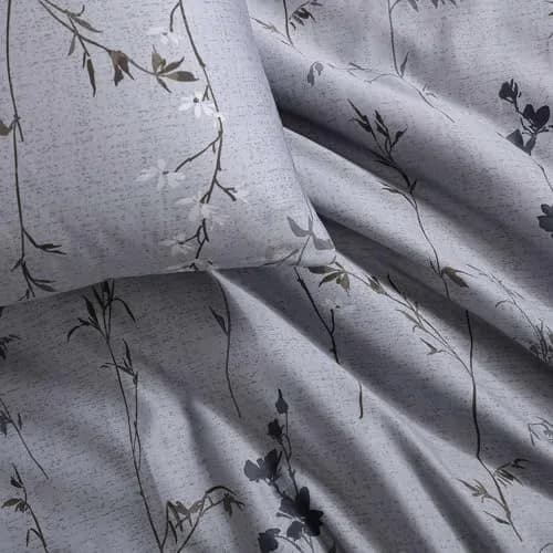 Calvin Klein Soft Queen Duvet Cover Set with Shams | 300TC Cotton Sateen, Floral Pattern, Button Closure (Queen, 88x92 in) thumbnail 5