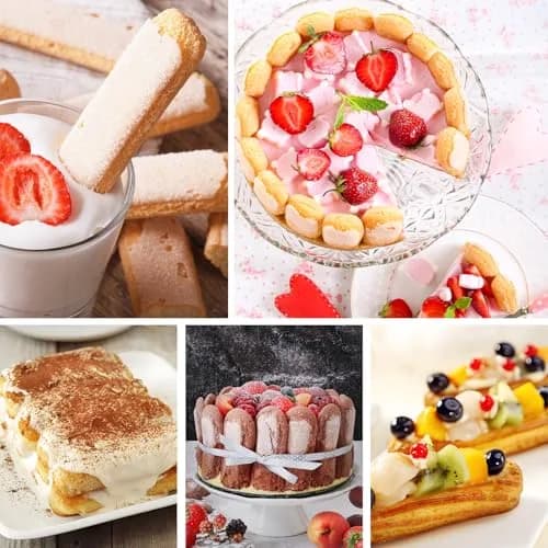 Fchil Silicone Eclair Mold for Ladyfinger Biscuit & Hot Dog Buns | 6-Cavity, Food-Grade Silicone, Oven & Freezer Safe thumbnail 5