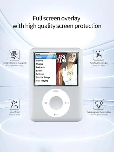 UYRUREL Clear Screen Protector for iPod Nano 3rd Generation, 2-Pack | HD Clarity & Bubble-Free Installation thumbnail 2