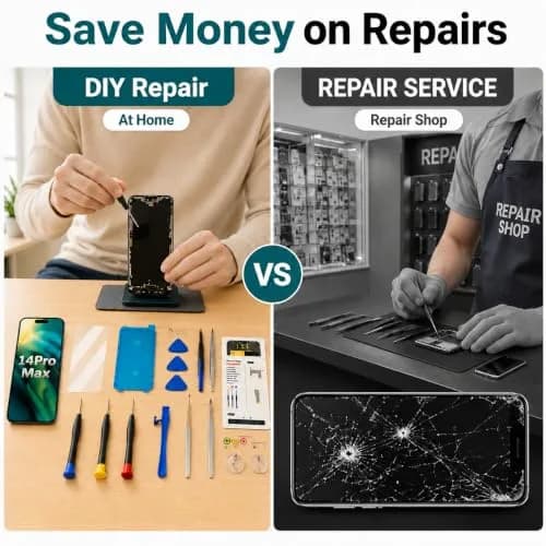 LMQ Screen Replacement for iPhone 14 Pro Max 6.7'' LCD | Full Kit with Repair Tools thumbnail 2