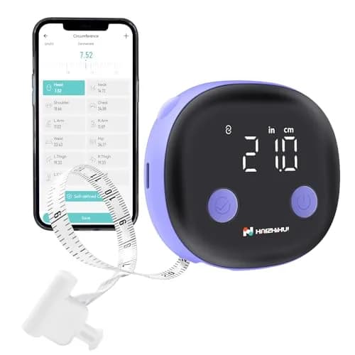 HAIZHIHUI Body Tape Measure Bluetooth Digital with LED, Type-C, 150cm/60in, Purple thumbnail 1