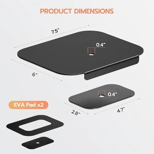 ARES WING Steel Monitor Mount Reinforcement Plate for Fragile Tabletop | Protects delicate surfaces, supports heavy mounts, anti-slip, easy assembly thumbnail 8