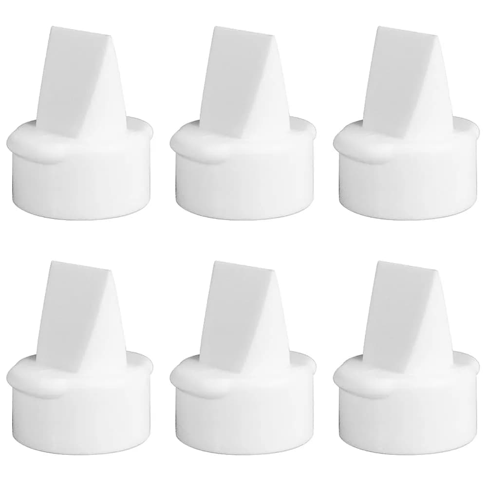 Nenesupply 6 pc Compatible Duckbill Valves for Lansinoh Breast Pumps | BPA-Free Silicone Replacement Parts — White