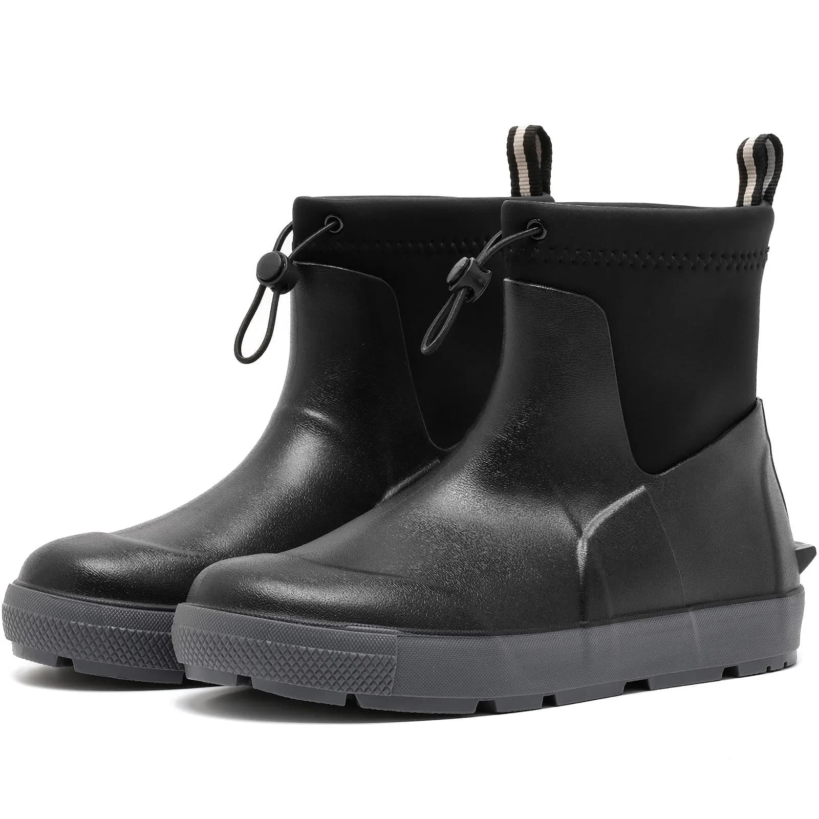 CKWLXQY Men's Deck Boots Waterproof Ankle Rain Boots for Fishing & Boating | Slip-On, Ankle-High, Polyvinyl Chloride