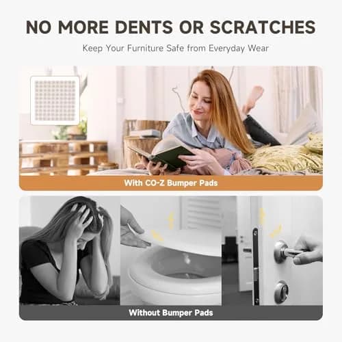 CO-Z Felt Cabinet Door Bumpers 0.4 in Diameter | Noise-Absorbing Furniture Protectors thumbnail 2