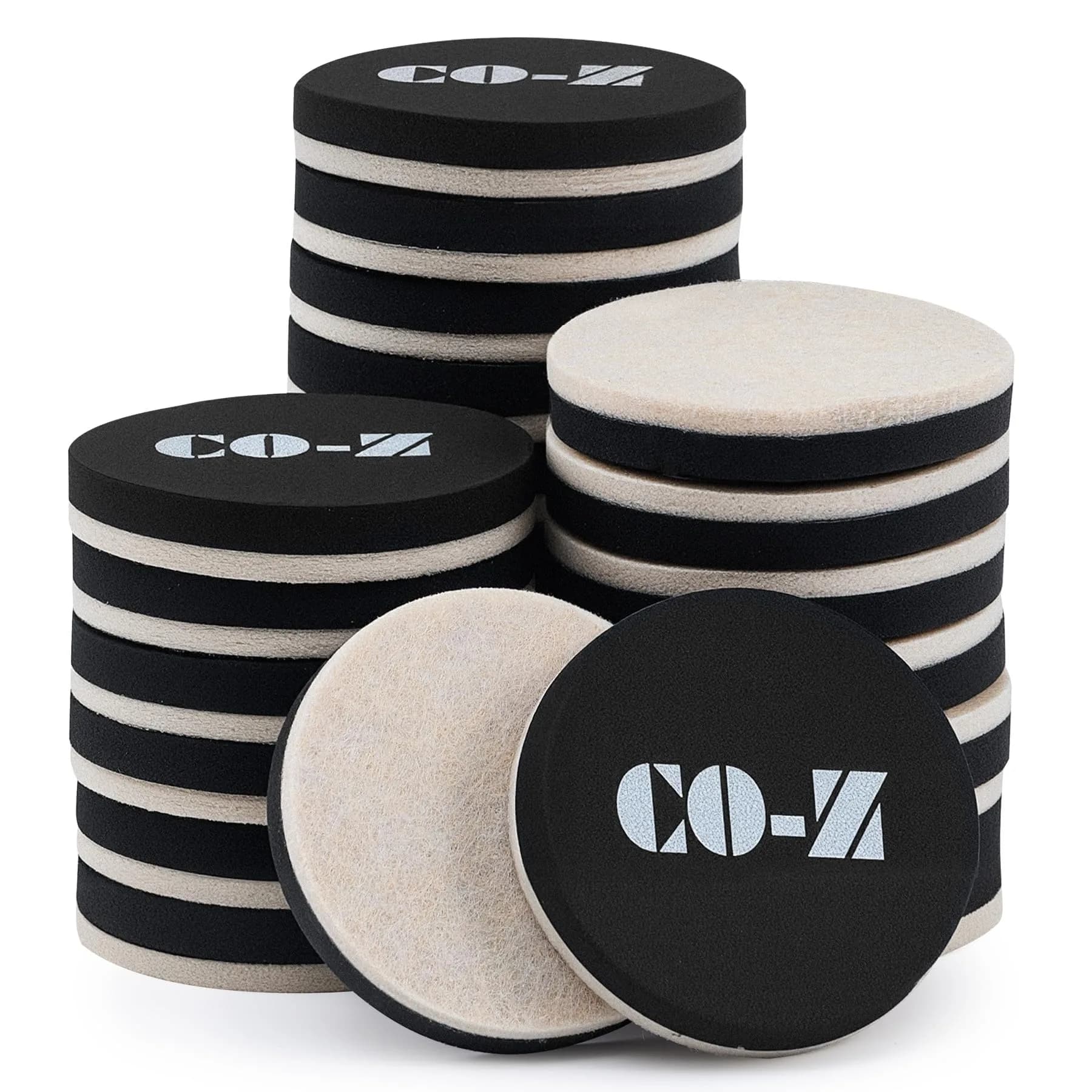 CO-Z Felt Furniture Sliders for Hardwood Floors | 24pcs 2.5" Reusable Floor Protectors