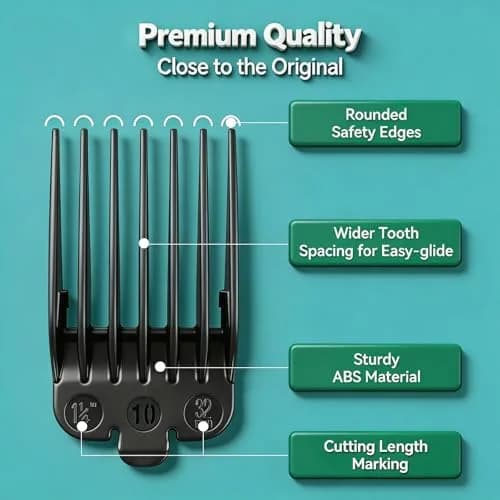 LAVEST Black Clipper Guards Set | 1.25" to 2" Cutting Lengths | 4 Piece Set thumbnail 4
