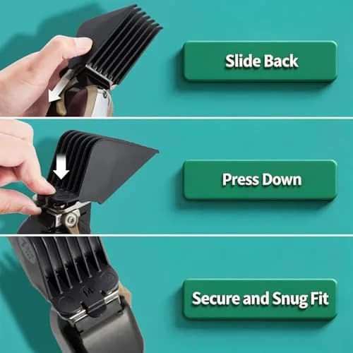 LAVEST Black Clipper Guards Set | 1.25" to 2" Cutting Lengths | 4 Piece Set thumbnail 6
