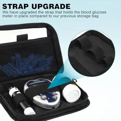 GENCAM Diabetes Travel Case for One Touch Ultra 2/Accu Chek | Compact Blood Glucose Monitor Organizer thumbnail 3