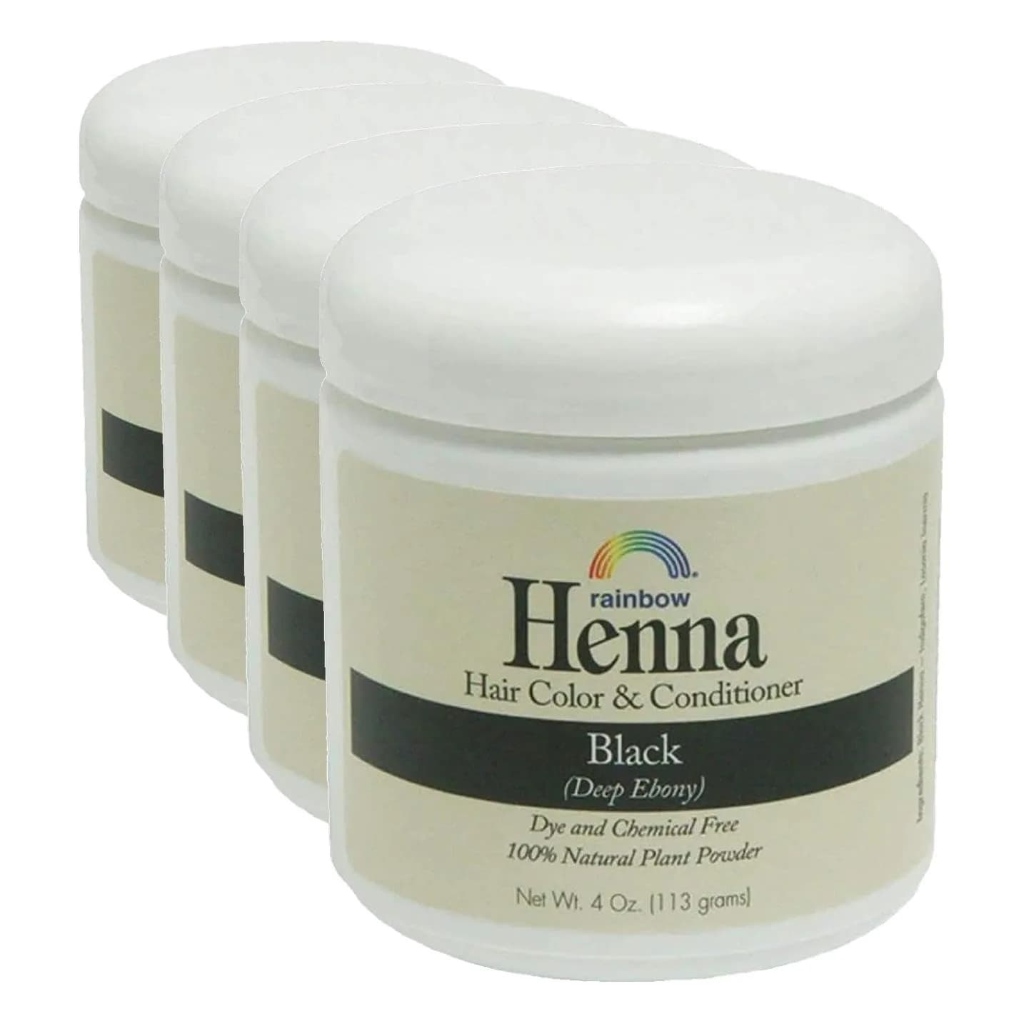 Rainbow Research Henna Hair Color and Conditioner, Persian Black Deep Ebony, 1814 g (16 Ounce) | 100% Botanical Hair Color