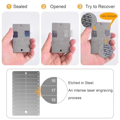 Codesteel Titanium Crypto Seed Phrase Storage, Bitcoin Seed Plates | Fireproof & Waterproof Backup for Crypto thumbnail 4