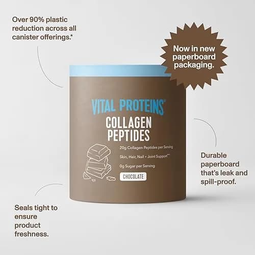 Vital Proteins Grass Fed Collagen Powder Chocolate 17.1 oz (485 g) | Supports Hair, Skin, Joints & Bones thumbnail 3