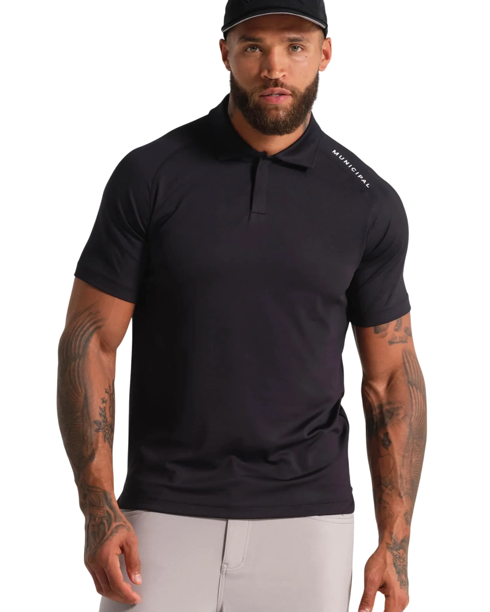 MUNICIPAL SportCross Tech Short Sleeve Polo Shirt | Rapid Dry, Recycled Poly, Athletic Fit