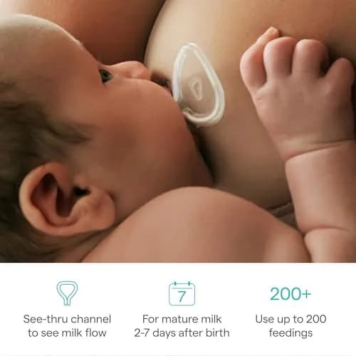 Munchkin Flow 24mm Nipple Shield for Breastfeeding Newborns | See Milk Flow, Comfort Sore Nipples thumbnail 2