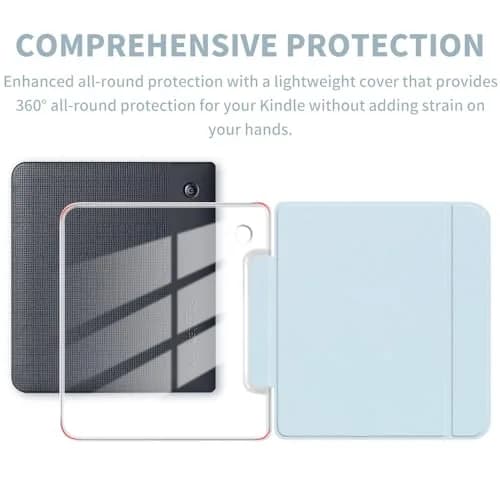 YoungMe Ultra Clear TPU Case for Kobo Libra Colour 2024 Released (7") | Auto Sleep/Wake, Light Blue thumbnail 3