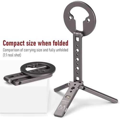 SHINEWEE Magnetic Tripod for iPhone 12-17 | Magsafe Mount with Hook & Cold Shoe (88mm folded, 140mm height) thumbnail 2