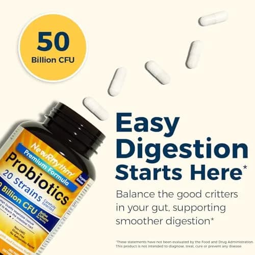 NewRhythm Probiotics 50 Billion CFU 20 Strains, 90 Veggie Capsules | Targeted Release Technology thumbnail 2