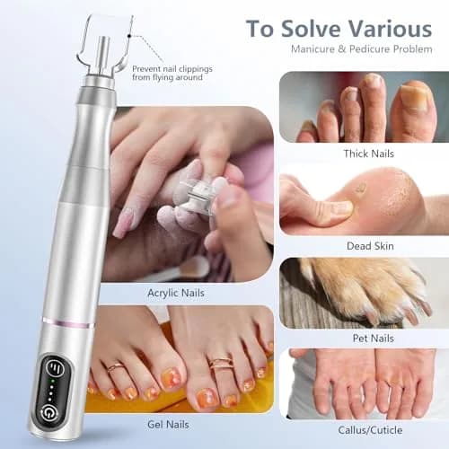 TUOBEO Cordless Nail Drill Electric Nail File Kit, Rechargeable Efile Set with 11 Bits & 56 Bands | 7-Hour Use, 20,000 RPM thumbnail 4