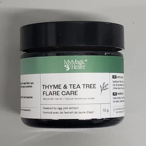 MyMagicHealer Thyme & Tea Tree Flare Care Salve 59ml (2 oz) | For Breakout-Prone Skin, Ingrown Hair, Razor Bumps thumbnail 2