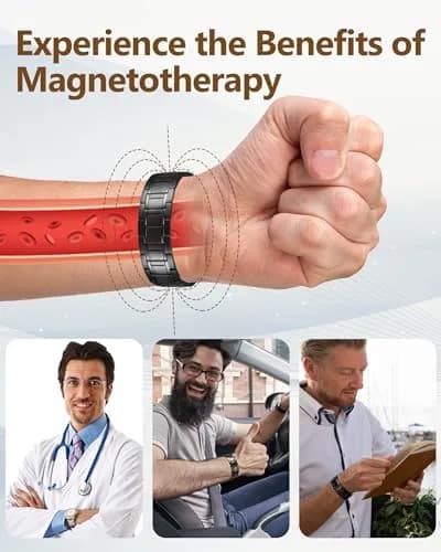Feraco Pure Copper Magnetic Bracelet for Men | 23 cm (9.05 inches) thumbnail 3