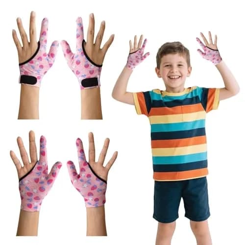 Yxmeiguo Kids Thumb Sucking Guard Gloves 2 Pairs | Anti Nail Biting Finger Protector for Ages 5-12 thumbnail 1