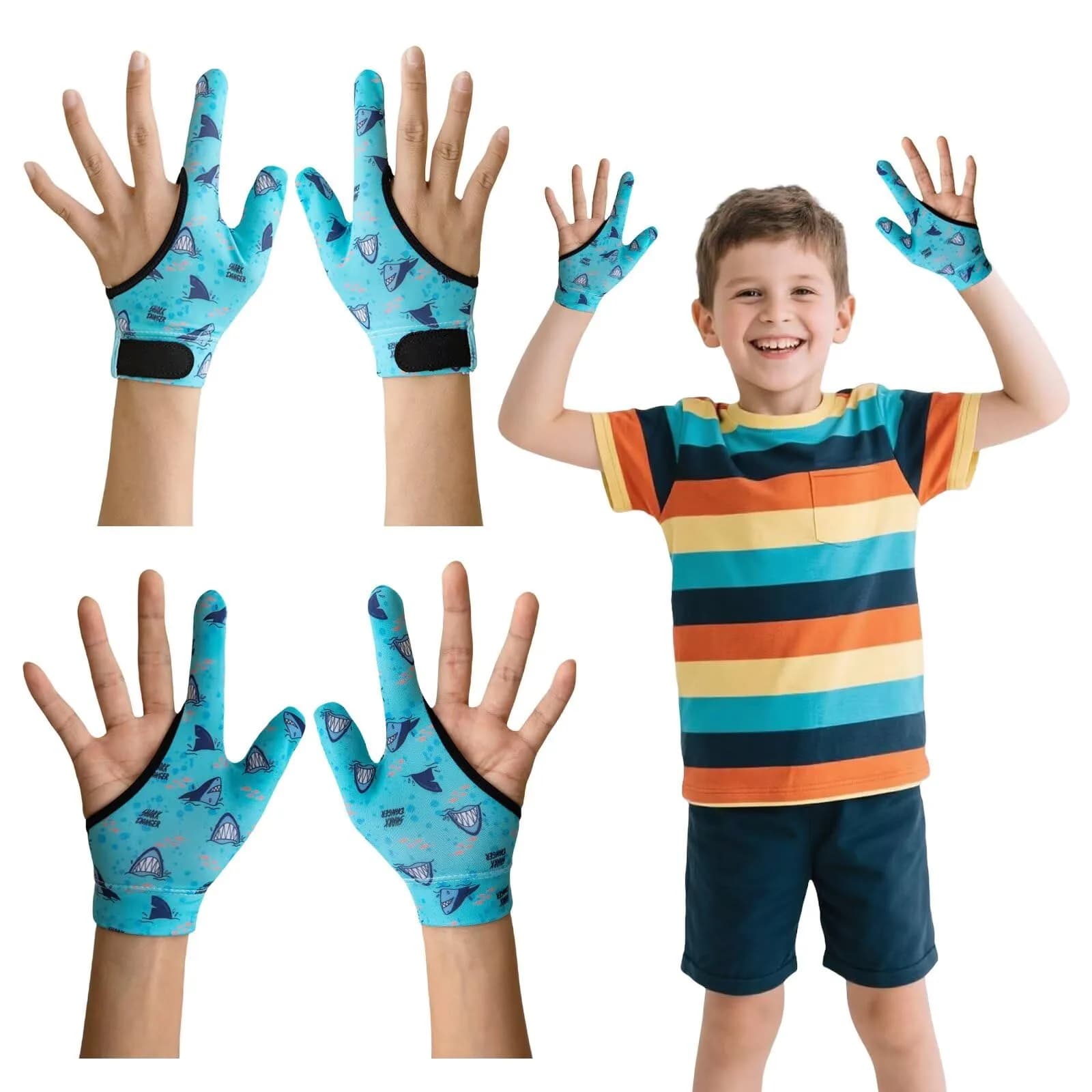 Yxmeiguo Thumb Sucking Guard Gloves for Kids 5-12 | Anti Nail Biting Finger Protector