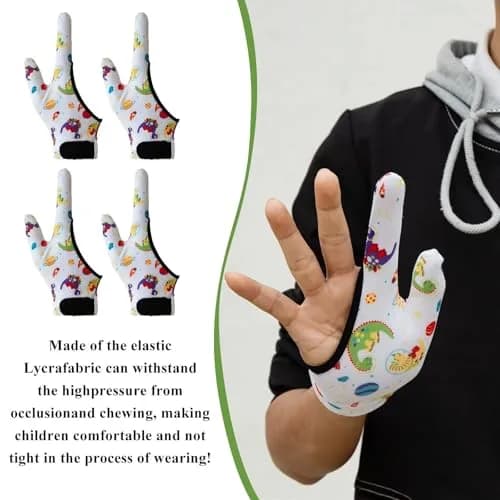 Yxmeiguo Thumb Sucking Guard Gloves for Kids 5-12 | Anti Finger Biting, Chewy, Breathable, Adjustable Wrist thumbnail 3
