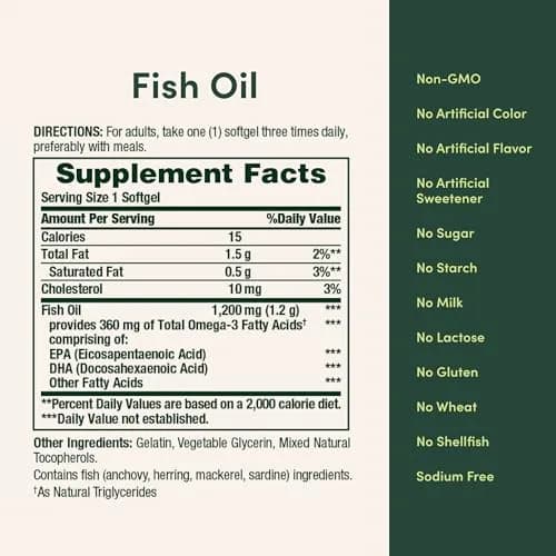 Nature's Bounty Fish Oil Omega 3 Supplements 1200 Mg 400 Count (Pack of 2) thumbnail 6