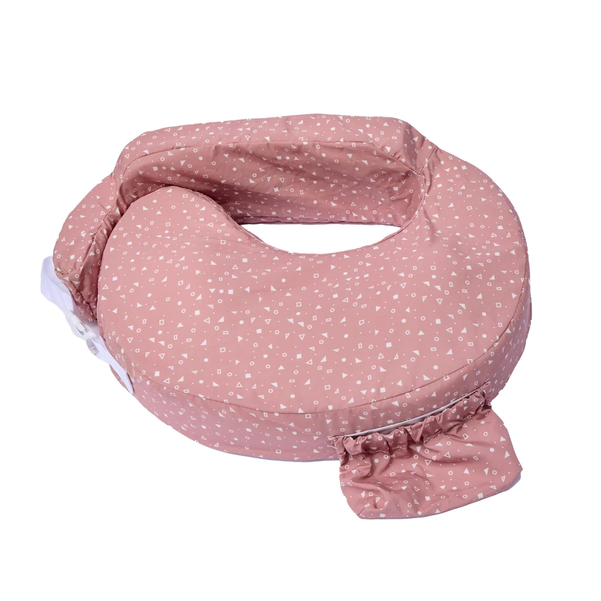 My Brest Friend Original Nursing Pillow Dusty Rose Geo 1.5 lb (0.68 kg) | Ergonomic Support for Breastfeeding Moms