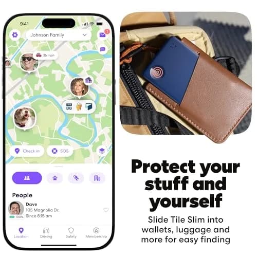Life360 Tile Slim Bluetooth Tracker for Wallets & Luggage, 15.5g (0.55oz) | Find Your Phone & Items thumbnail 3