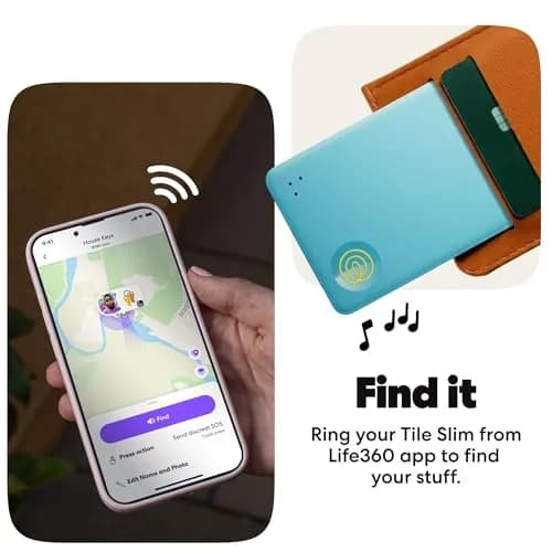 Life360 Tile Slim Wallet Finder Bluetooth Tracker for iOS & Android | Discreet, Last Location & SOS thumbnail 4