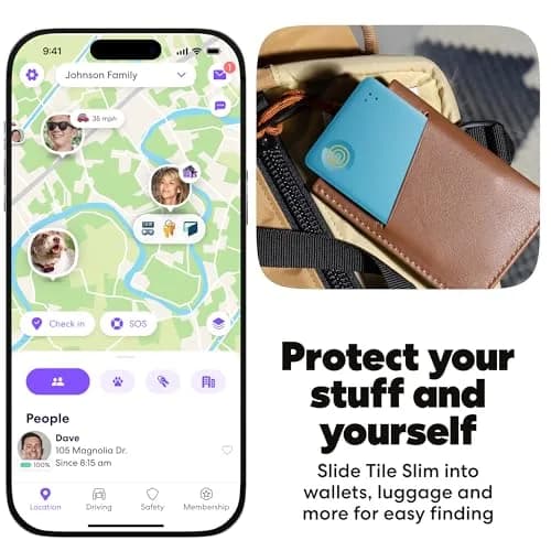 Life360 Tile Slim Wallet Finder Bluetooth Tracker for iOS & Android | Discreet, Last Location & SOS thumbnail 3