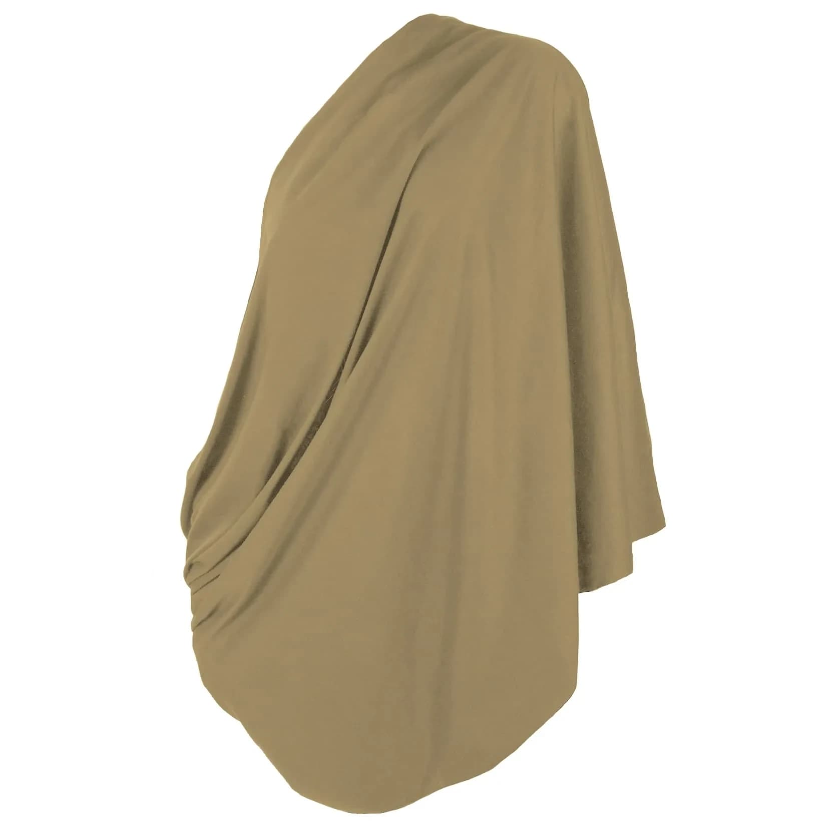 LK Baby Nursing Scarf for Breastfeeding Privacy Cover - 2 Pack Grey & Blue | Breathable Jersey Fabric — Light Brown