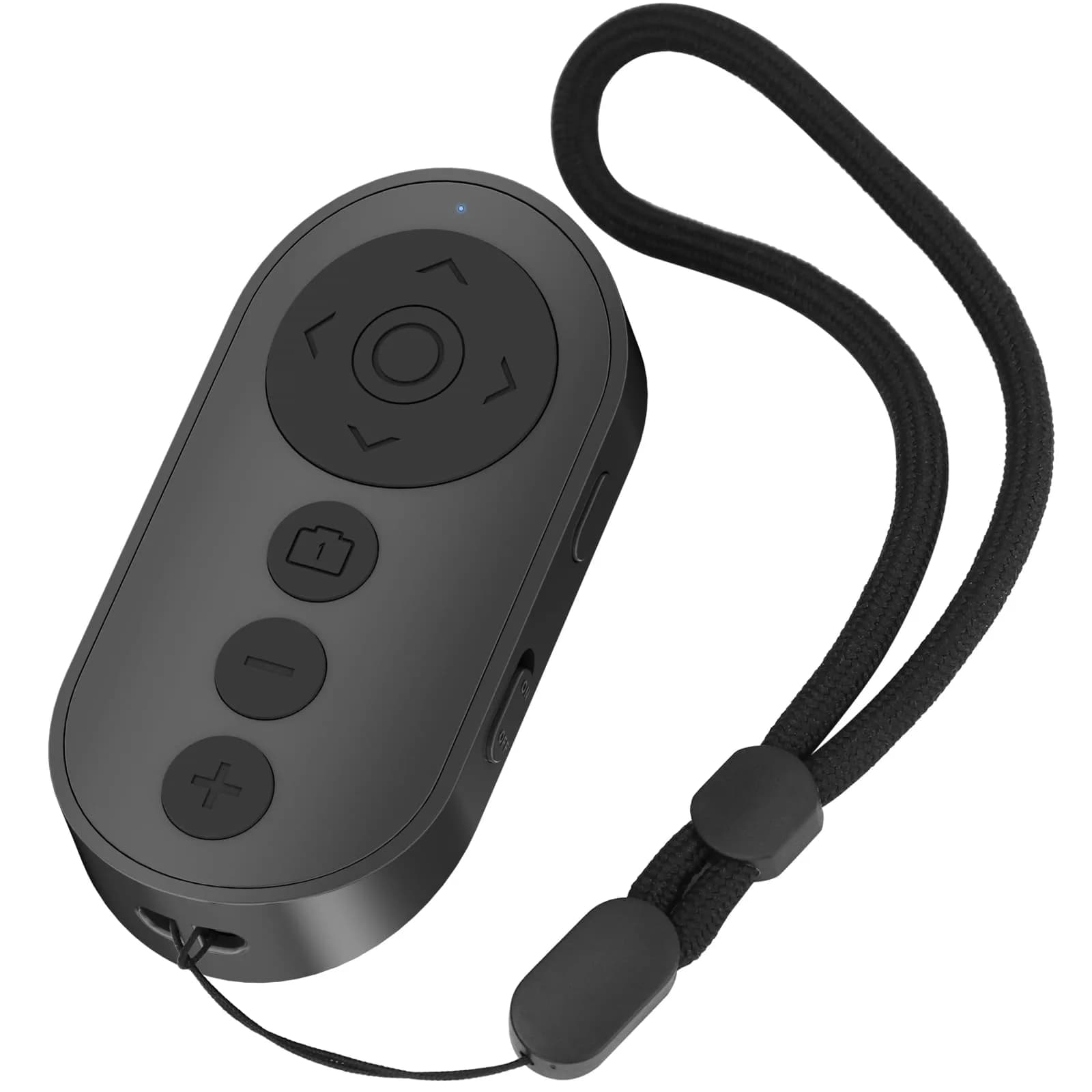 Aistraunix Wireless Remote Control for TikTok & Cameras 10m (33ft) | Zoom, Page Turner, USB-C Rechargeable — 1*Black