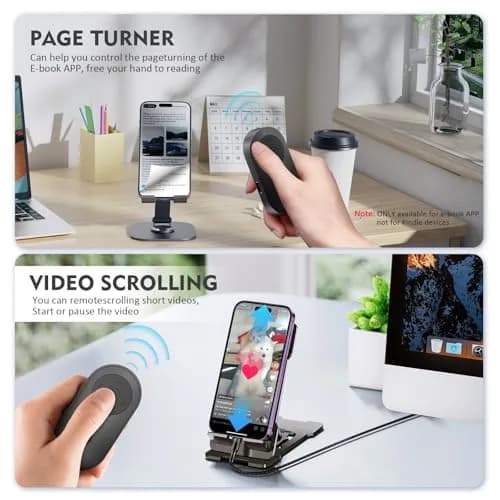 Aistraunix Black Wireless Remote Control for TikTok & Smartphones | 10m (33ft) Range thumbnail 3