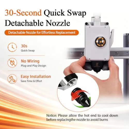 HzdaDeve 0.2mm A1 Hotend Kit for Bambu Lab A1/A2L Printers | Hardened Steel Nozzle Assembly (2-Pack) thumbnail 5