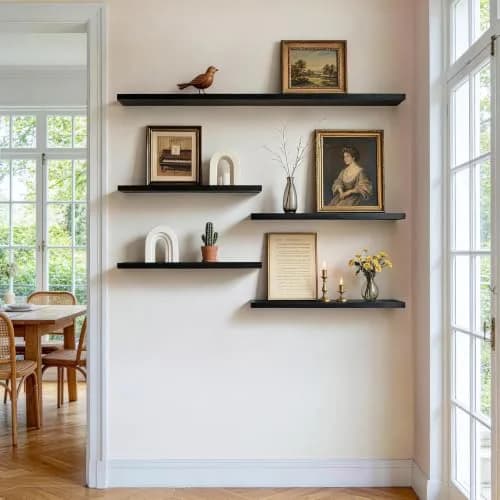 BAYKA Floating Shelves 22.5in | Modern Wall Decor for Bathroom Bedroom Kitchen thumbnail 2