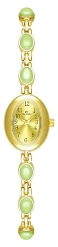 MASTOP Vintage Gold-Tone Crystal Oval Watch for Women | Small Dial Waterproof Dress Quartz thumbnail 1